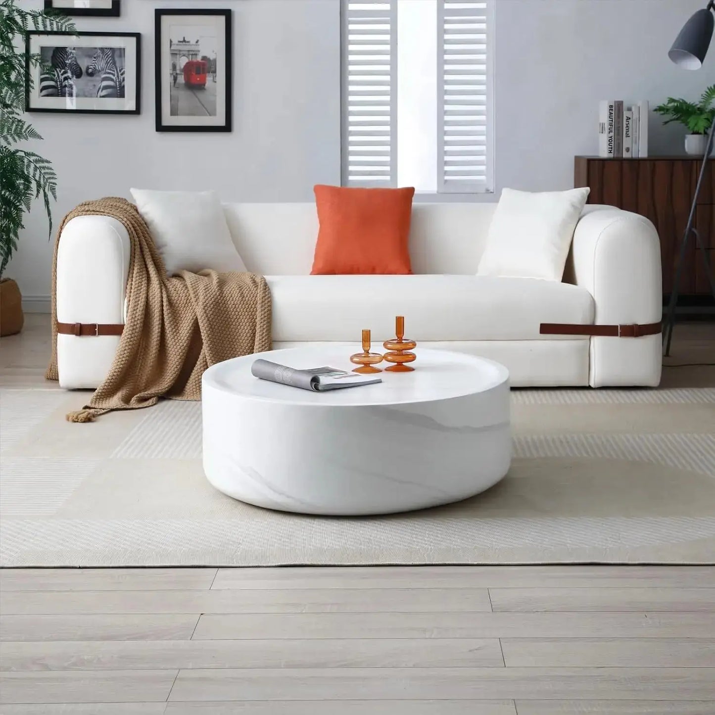 Round Wood Coffee Table The Luxe Loft