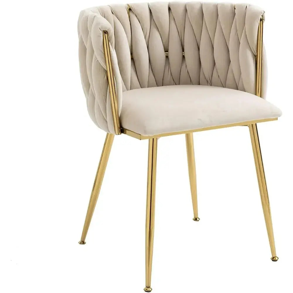 Modern Velvet Dining Chair with Gold Metal Legs, Set of 4 Luxury Tufted Dining Chairs for Living Room, Bedroom, Kitchen The Luxe Loft