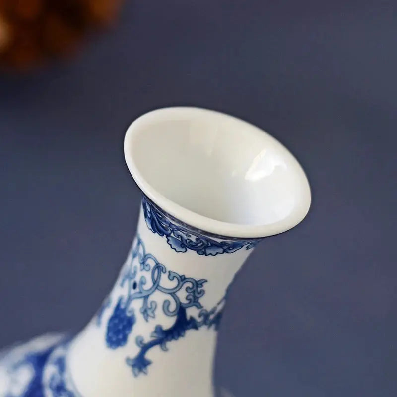 Blue and White Ceramic Vase theluxeloft