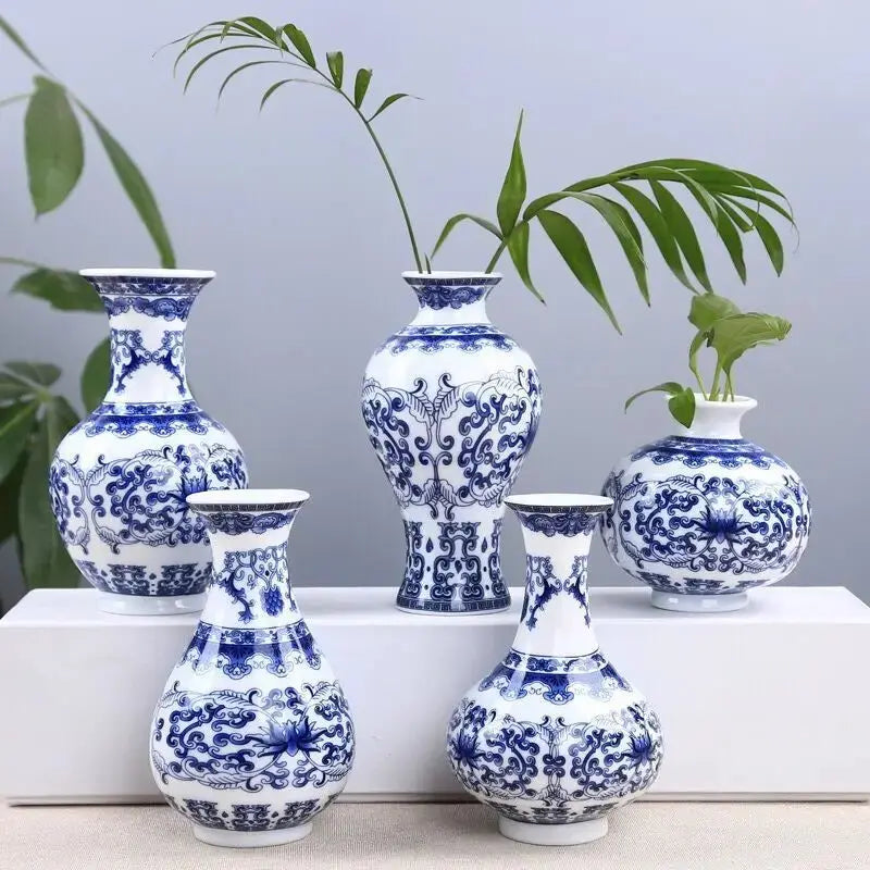 Blue and White Ceramic Vase theluxeloft