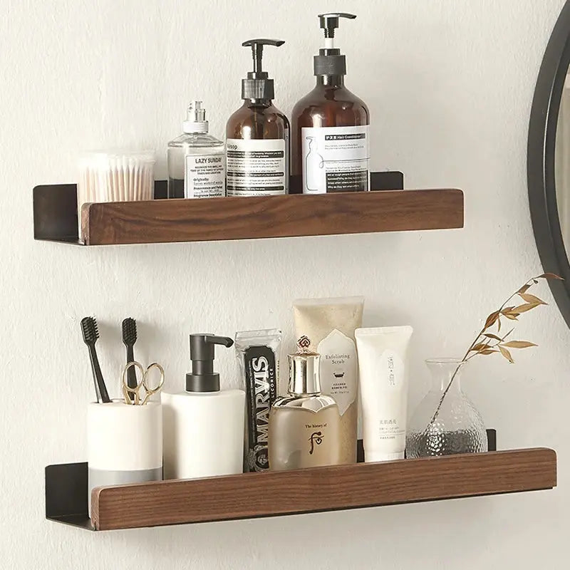 Nordic Style Wooden Wall Shelf theluxeloft