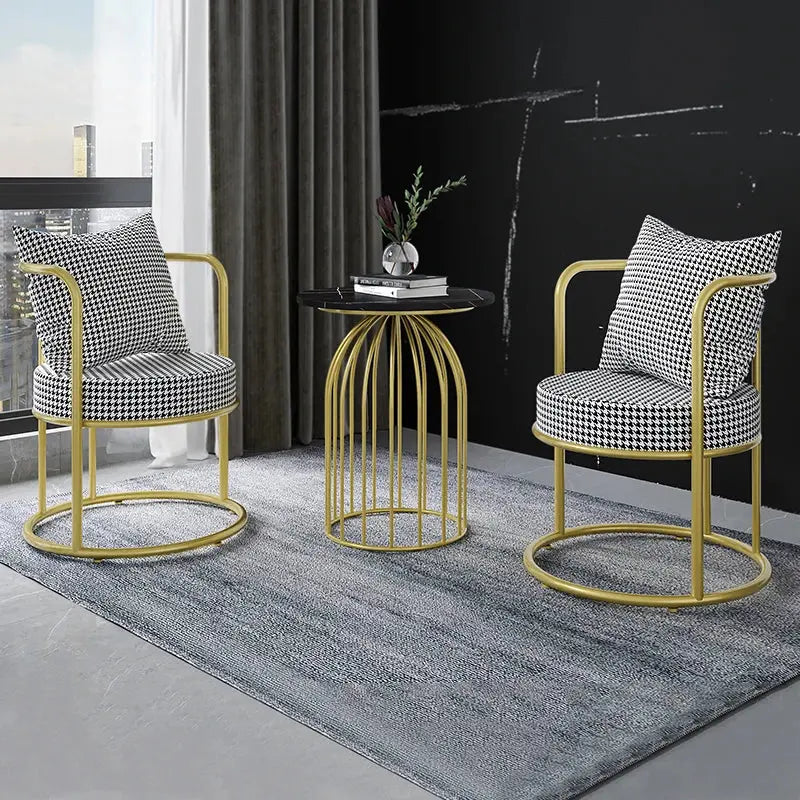 Unique Back Support Chairs with Gold Legs theluxeloft