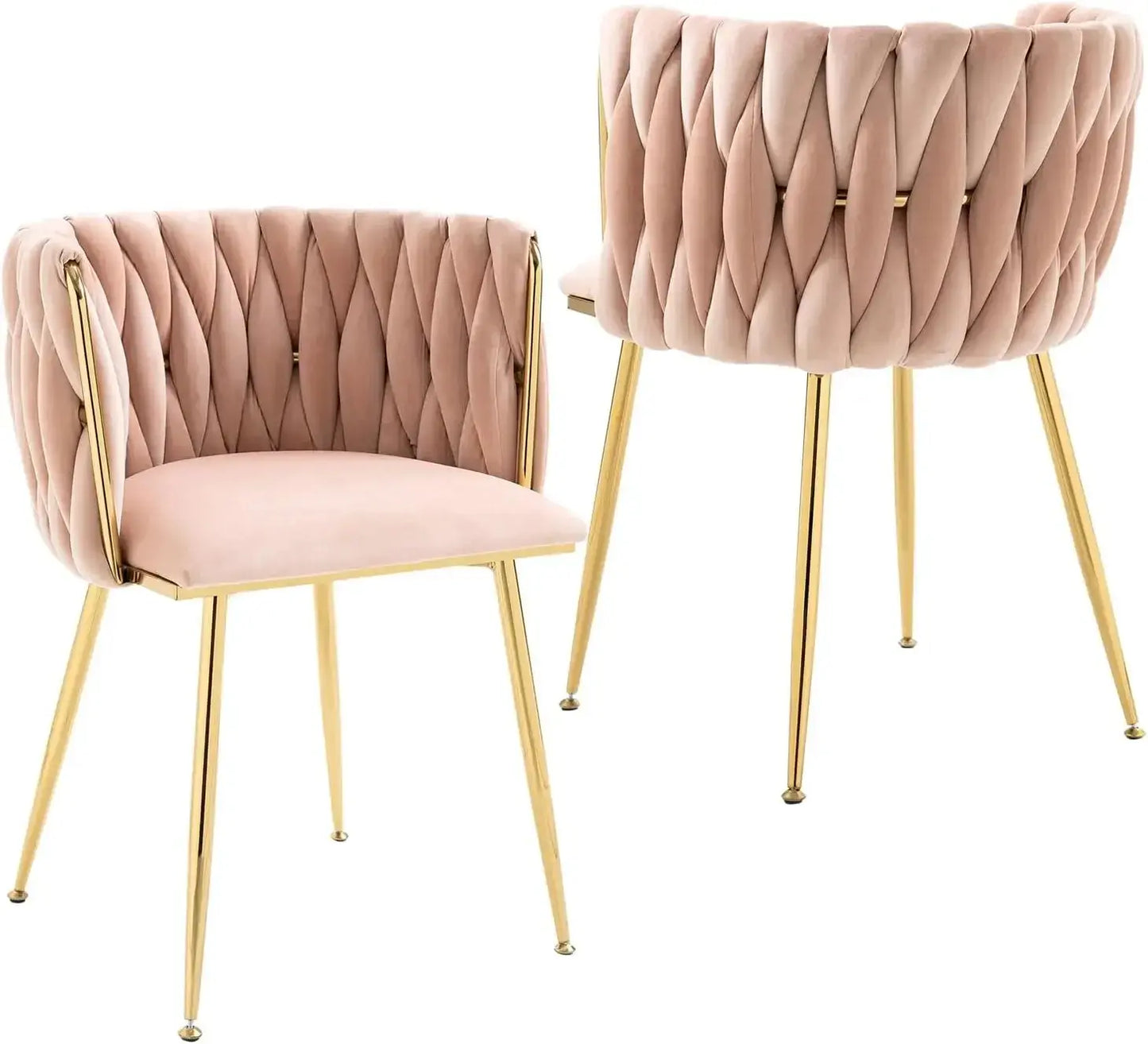 Modern Velvet Dining Chair with Gold Metal Legs, Set of 4 Luxury Tufted Dining Chairs for Living Room, Bedroom, Kitchen The Luxe Loft