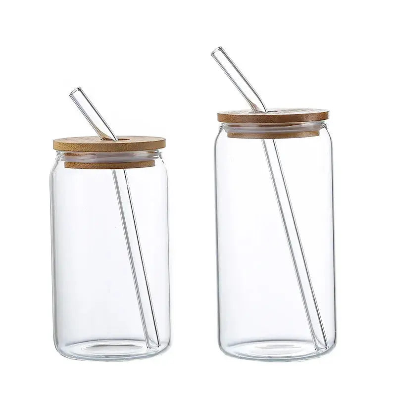 Creative Glass Cup With Bamboo Lid theluxeloft