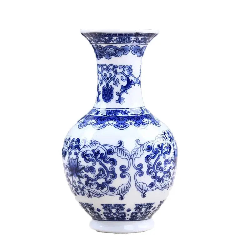 Blue and White Ceramic Vase theluxeloft